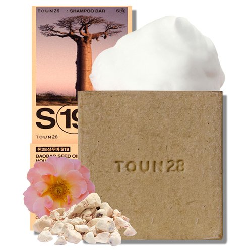 TOUN28 Baobab & Camellia Seed Oil Solid Shampoo Bar | Deep Moisturizing & Nourishing Hair Treatment | Vegan, No Chemicals, Zero Plastic | Hydrates & Strengthens Hair | For Dry & Damaged Hair, 3.5oz