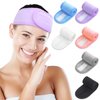 Sublaga Spa Headband Hair Wrap, Sweat Headband Head Wrap Hair Towel Wrap Non-slip Stretchable Washable Makeup Headband for Face Wash (6pcs colorful)