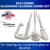 Glassware Cleaning Brush Kit Pack of 3, Sommeliers Washing Kit, Non-Scratch Cleaning Brush for Wineglass, Bottles, Dish, Essential Glass Cleaner Brush for Restaurants and Bars by The FryOilSaver Co.