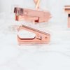 Rose Gold Staples Remover 1 Pack Clear Acrylic Body Steel Jaws Staple Puller Removal Tool for Dress Up Home Office School Desk Accessories Gift (1 Pack, Rose Gold)