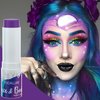 FOCALLURE Face Body Paint Stick,Eye Black Stick for Sports,Face Painting Kit Professional Hypoallergenic Foundation Makeup for Halloween Cosplay SFX Costume Party,Witch Purple