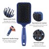 RHOS Paddle Hair Brush for Men-Detangler Hair Brush for Wet&Dry Hair-Square Cushion Hair Brush with Nylon Bristles for Detangling,styling-Plastic Hair Brush for Thin,Short,Think Hair(1 Pack-Blue)