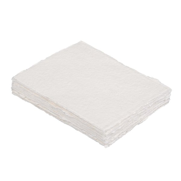 Watercolor Paper, 140lb(300gsm), 9X12 Inches, 25 Sheets,Handmade Deckle Edge Paper, Textured, Mixed Media, Cold Press Pad for Calligraphy, Sketching, Crafts and Painting