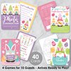 Big Dot of Happiness Easter Gnomes - 4 Spring Bunny Party Games - 10 Cards Each - Gamerific Bundle