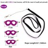 3 Pack Sugar Glider Harness and Leash Set - Adjustable Traction Rope Strap Anti-Biting Chain Rope, Small Animal Training Walking Vest Leash for Sugar Glider Squirrel Hamster Rat Birds Reptile (Purple)