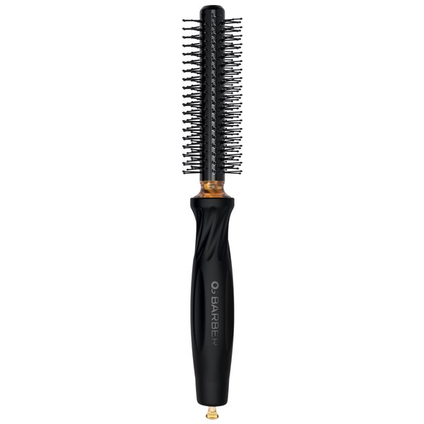 Olivia Garden OG Barber round brush with Ceramic Coated Barrel, quick drying and v-shaped bristles for easy styling on men hair, 1/2 inch