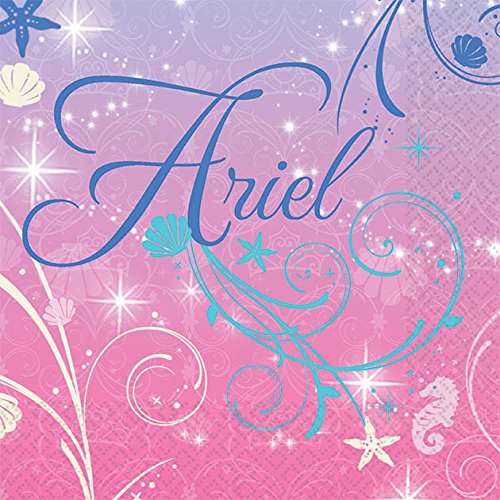 Little Mermaid Sparkle Beverage Napkins