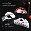 2Pcs Halloween Fun Hair Accessories Ghost Metal Grab Clip 3.4 Inch Skull Non-Slip Medium Hair Clip Unique Hair Decorations,by JINBUYAO (Mask)
