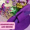 Needzo Purple Mardi Gras Top Hat Headband, Green and Yellow Glitter and Tinsel Details, Parade Hair Accessory, One Size Fits Most(Top Hat)