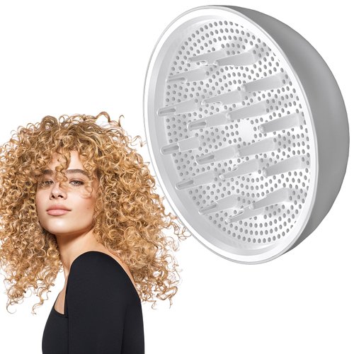 Diffuser Hair Dryer, LAMPICK Diffuser Attachment for Hair Dryer for Curly & Wavy Hair, Hair Diffuser for Curly Hair for Home Salon Gym Women Men & Pet Grooming (Grey)