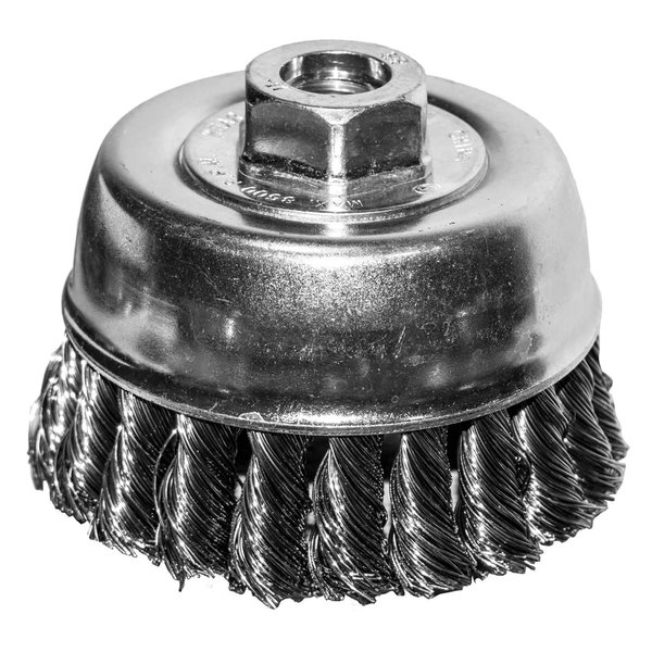 Century Drill & Tool 76046 Knotted Wire Angle Grinder Cup Brush, 4"