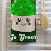 3dRose 22x30 Bath Hand Pool Towel - Go Green - St Patricks Day Irish Cute Cupcake - Eco Friendly Kawaii Dessert - Ireland Irish Humor Cute Food