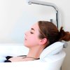OSVINO Bath Pillow Thick Comfy Drainage for Jetted Tub Spa Cushion with 8 Suction Cups, White, 7.5"x11.5"x2"