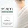 Wildpier Beauty Exfoliating Wash Towel, Washcloth Body Scrub for Bath Shower Spa, Back Washer, Dead Skin Cell Remover, Plant Based Deep Exfoliation Scrubber, White