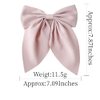PLINUBLA 2Pcs Solid Big Ponytail Bow Alligator Hair Clips Duckbill Barrettes Hair Accessories for Baby Girls Toddlers Kids Teens Women