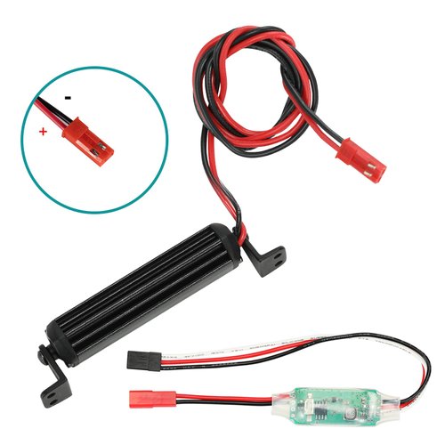 RC Light Bar 15 LED 2.95 Inch Aluminum RC Lights RC Crawler Accessories for Axial SCX10 Traxxas TRX4 TRX4M Arrma Senton Redcat GEN7 1/10 1/18 Scale Rock Crawler Truck RC Car Roof Light Kit Zhongzhen