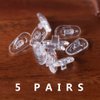 5 Pairs/Set Premium Quality Soft Silicone Universal Fit Eyeglass Nose Pads Teardrop Snap-in 13mm