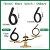 6 Inch Floating House Number Metal Modern Anti-Rust House Address Numbers for Outside with For Mailbox Yard Home Front Door Zinc Alloy Black, 911 Visibility Signage (5)