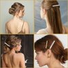 Crystal Hair Barrettes for Women French Hair Clips French Hair Barrette Gold Silver French Clips for Hair Rhinestone Hair Clips Hair Accessories for Women Metal Bling Hair Clasp Sparkly Hair Barrettes