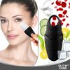 Glow Cube Ice Roller For Face Eyes and Neck To Brighten Skin & Enhance Your Natural Glow/Reusable Facial Treatment to Tighten & Tone Skin & De-Puff The Eye Area (Black Mini)