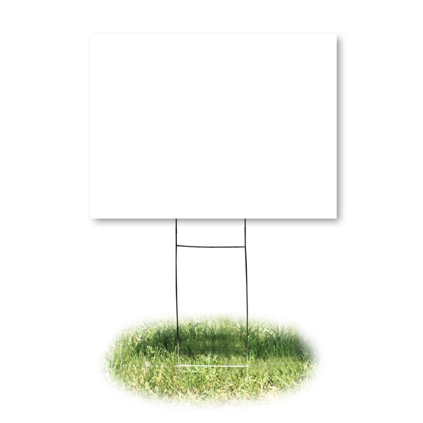 Headline Sign 4781 Yard Sign, Blank, White, 18 Inches by 24 Inches