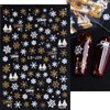 8 Sheets Glitter Christmas Nail Art Stickers Decals Self-Adhesive Pegatinas Uñas Holiday Gold Snowman Snowflake Xmas Winter Nail Supplies Nail Art Design Decoration Accessories