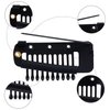 6pcs Chunni Clip with Safety Pins Wig Clips to Secure Hair Accessories Hair Extension Clips for Dupatta, Hijab Indian Costume, with Rubber Snap to Easy Operate (Black)