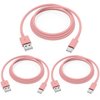 3Pack Car Carplay Cable for iPhone 16 15 Pro Max 15 Plus Car Charger Cord,3FT[Apple MFi] USB A to USB C Cable Carplay Adapter Cord Fast Charging for iPhone 15 16 Plus,iPad Pro13/11,iPad Air 5/4-Pink