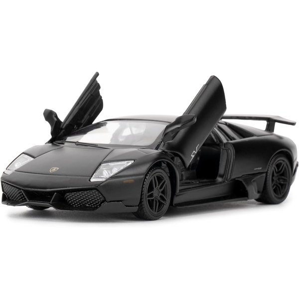 RMZ City 1/36 Scale Lamborghini Murciélago LP670-4 Casting Car Model, Zinc Alloy Toy Car for Kids, Pull Back Vehicles Toy Car for Toddlers Kids Boys Girls Gift (Black)