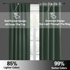 RYB HOME Room Darkening Curtains 45 inches Length, Blackout Window Curtains Drapes Energy Efficient Covering for Bedroom Dorm Glass Door, W 42 x L 45 inch, 2 Panels, Dark Green