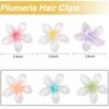 Canitor 2.6 inch Hawaiian Plumeria Flower Hair Clips Frangipani Flower Clips for Women Girls Summer Beach Holiday Hair Accessories for Women Luau Tropical Party Decoration