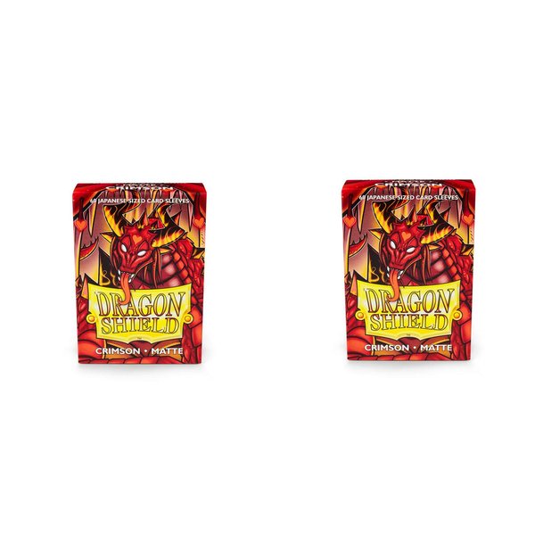 2 Packs Dragon Shield Matte Mini Japanese Crimson 60 ct Card Sleeves Value Bundle! …