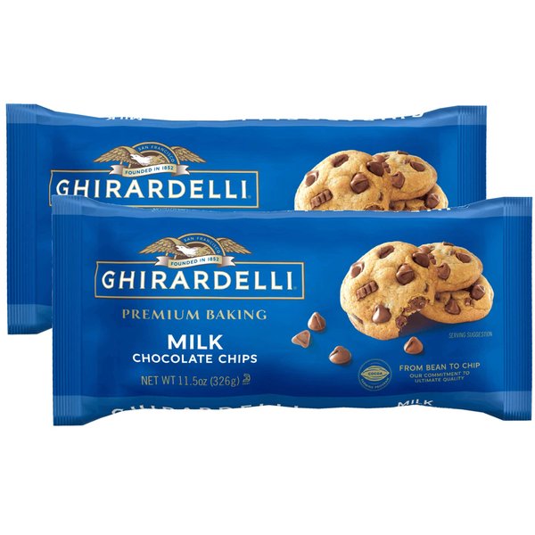 Ghirardelli Milk Chocolate Baking Chips 11.5 oz. (Pack of 2)