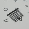 10 Teeth Metal Black Hair Clip Combs Magic Hair Side Barrettes Wire Twist Bun Clamp Invisible Bang Comb 10Pcs