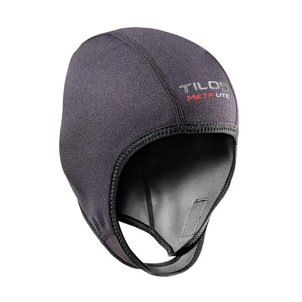 Tilos 1mm Metal-Light Coated Neoprene Adjustable Beanie for Surf Surfing Kayak Rafting Canoe Snorkel Swimming Cap Hat (Black, Small)