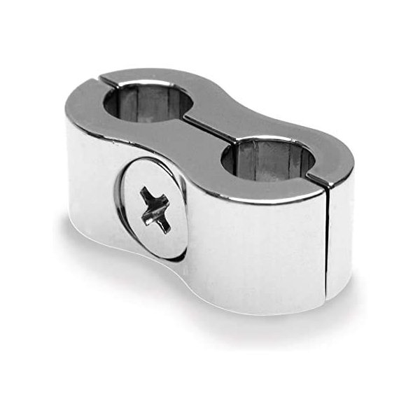 V-FACTOR Chrome Throttle and Idle Cable Separator Cable Clamp