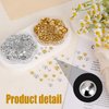 5300 Pcs Flatback Pearls for Crafting Gold Silver Half Pearls Beads Round Gems Mix Sizes Nail Pearls for Nail Art ABS Round Plastic Beads for Manicure Face Art DIY Crafts Jewelry