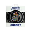 Grabbit Magnetic Sewing Pincushion with 50 Plastic Head Pins, Black