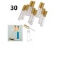 AllTopBargains 30 Yellow Gold Plastic PET Lip Gloss Bottles 10ML Balm Container Clear Stopper