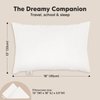 Toddler Pillow with Pillowcase - 13x18 My Little Dreamy Pillow, Organic Cotton Toddler Pillows for Sleeping, Kids Pillow, Travel Pillows, Mini Pillow, Nursery Pillow, Toddler Bed Pillow (Soft White)