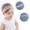 Flohayo Baby Girl lace Headbands Super Elastic Cotton Toddler Hair Band, Newborn Infant Toddler Soft Stretchy Hair Band for Baby Shower Baptism Wedding Party Hair Accessory