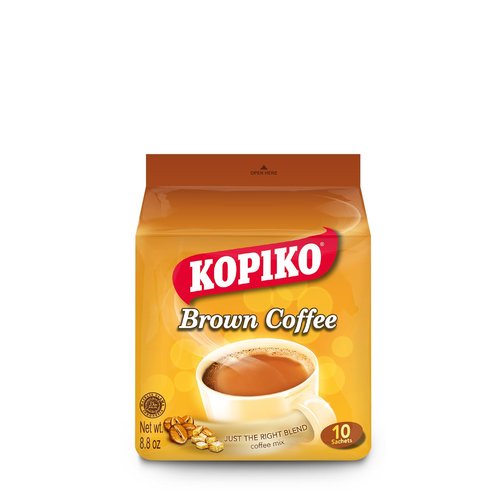 Kopiko Brown Instant Coffee Mix - The Irresistibly Delicious Coffee with Brown Sugar (8.8 OZ x 10 Coffee Packets)