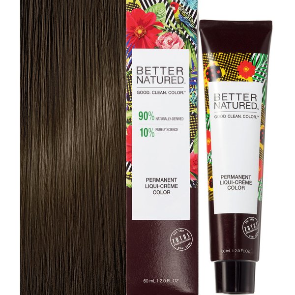 Better Natured Permanent 4N Medium Natural Brown Hair Color Dye - Naturally-derived, Vegan & 100% Gray Coverage that Lasts up to 8 Weeks