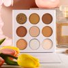 ecofavor Brown Eyeshadow Palette Nude Natural Matte Shimmer Glitter 9 Colors,Highly Pigmented Waterproof Warm Eye Shadows Pallet, Naked Earth Tones Makeup Palettes, Easy to Blend for Beginners