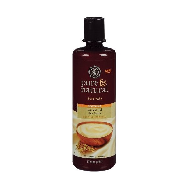 Pure & Natural Soothing Oatmeal & Shea Butter Body Wash-12.8 oz.