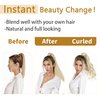 SEGO Ponytail Extension Human Hair Real Human Hair Clip In Wrap Around Long Straight Ponytail With Magic Paste Pony Hairpieces for Women -20 Inch 95g 60 Platinum Blonde