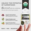 O NUTRITIONS Certified Organic Sea Moss, Super Cell Superfood Made with Organic Irish Sea Moss, Bladderwrack and Burdock Root, Wildcrafted Sea Moss Capsules, Vegan Seamoss Pill