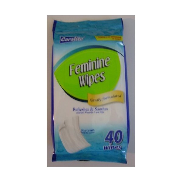 FEMININE WIPES 40 COUNT CORALITE