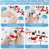 EOBOH 6 Pack Christmas Craft Snowman Kit, DIY Snowman Craft Kit for Kids, Build a Snowman Indoor Decor, Creative Air Dry Modeling Clay, Xmas Activities Snowman Making Kit for Toys Favors