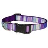 Small Purple/Multi Stripe Dog Collar: 5/8" wide, Adjusts 10-14" - Made in USA.